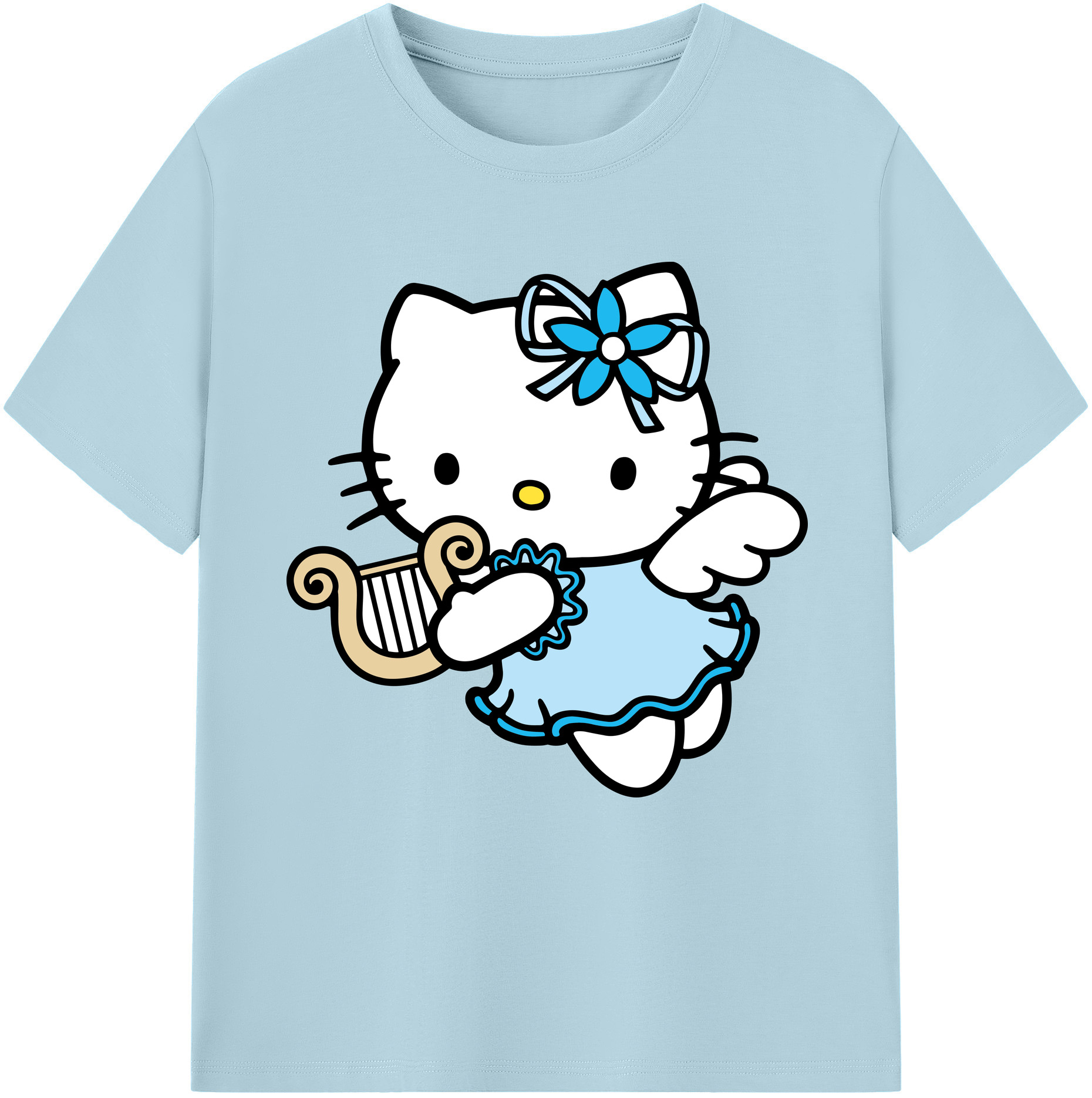 （画像用） Hello Kitty ハローキティ 綿100％半袖Tシャツ（フロントプリント）